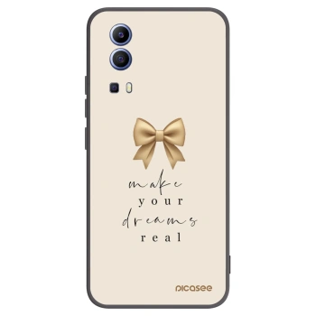 Picasee husă neagră din silicon pentru Vivo Y52 5G - Golden Dream