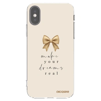 Picasee husă transparentă din silicon pentru Apple iPhone X/XS - Golden Dream