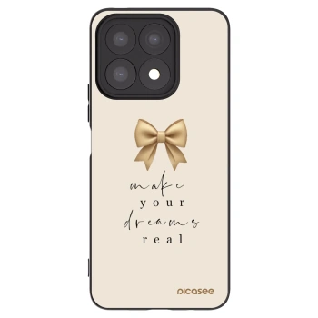 Picasee husă neagră din silicon pentru Honor X8a - Golden Dream