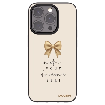 Picasee husă neagră din silicon pentru Apple iPhone 15 Pro - Golden Dream