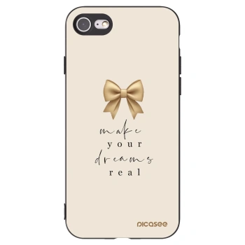 Picasee husă neagră din silicon pentru Apple iPhone 7 - Golden Dream