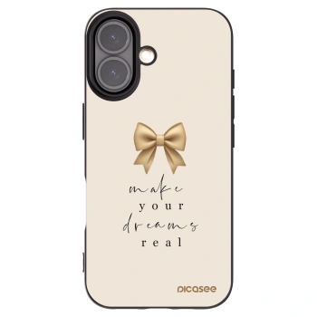 Picasee husă neagră din silicon pentru Apple iPhone 16 - Golden Dream