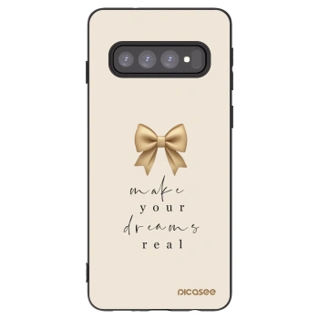 Picasee husă neagră din silicon pentru Samsung Galaxy S10 G973 - Golden Dream