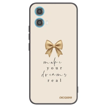 Picasee husă neagră din silicon pentru Motorola Moto G34 5G - Golden Dream