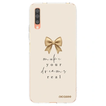 Picasee husă transparentă din silicon pentru Samsung Galaxy A70 A705F - Golden Dream