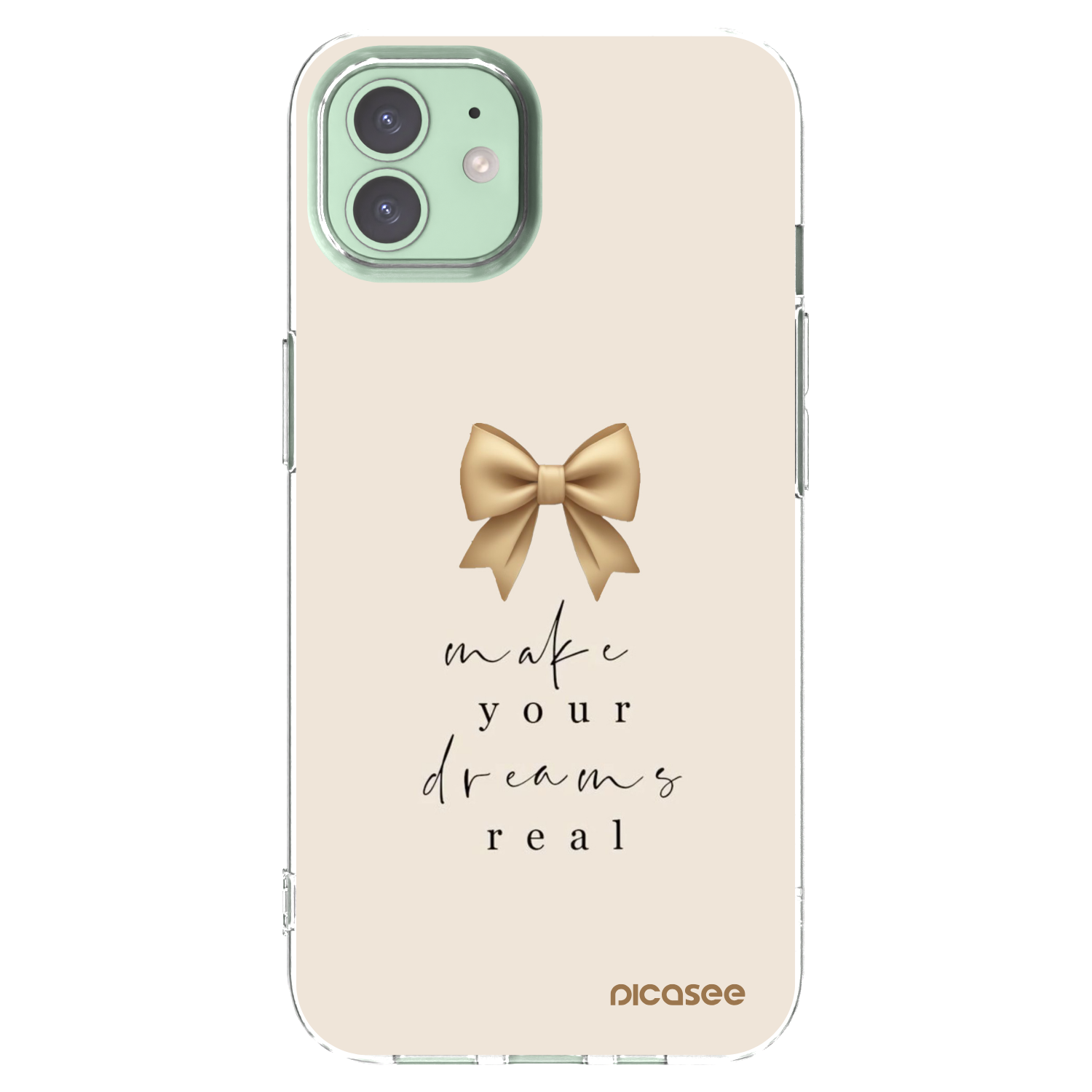 Picasee husă transparentă din silicon pentru Apple iPhone 12 Pro - Golden Dream
