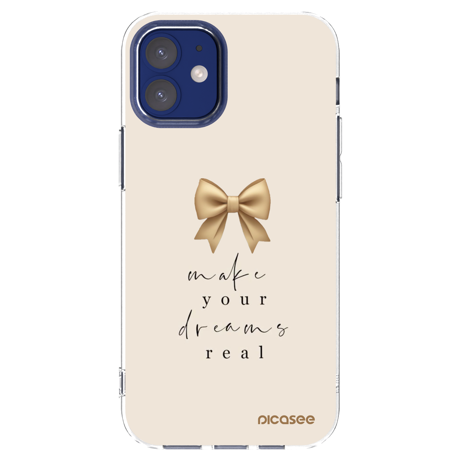 Picasee husă transparentă din silicon pentru Apple iPhone 12 mini - Golden Dream