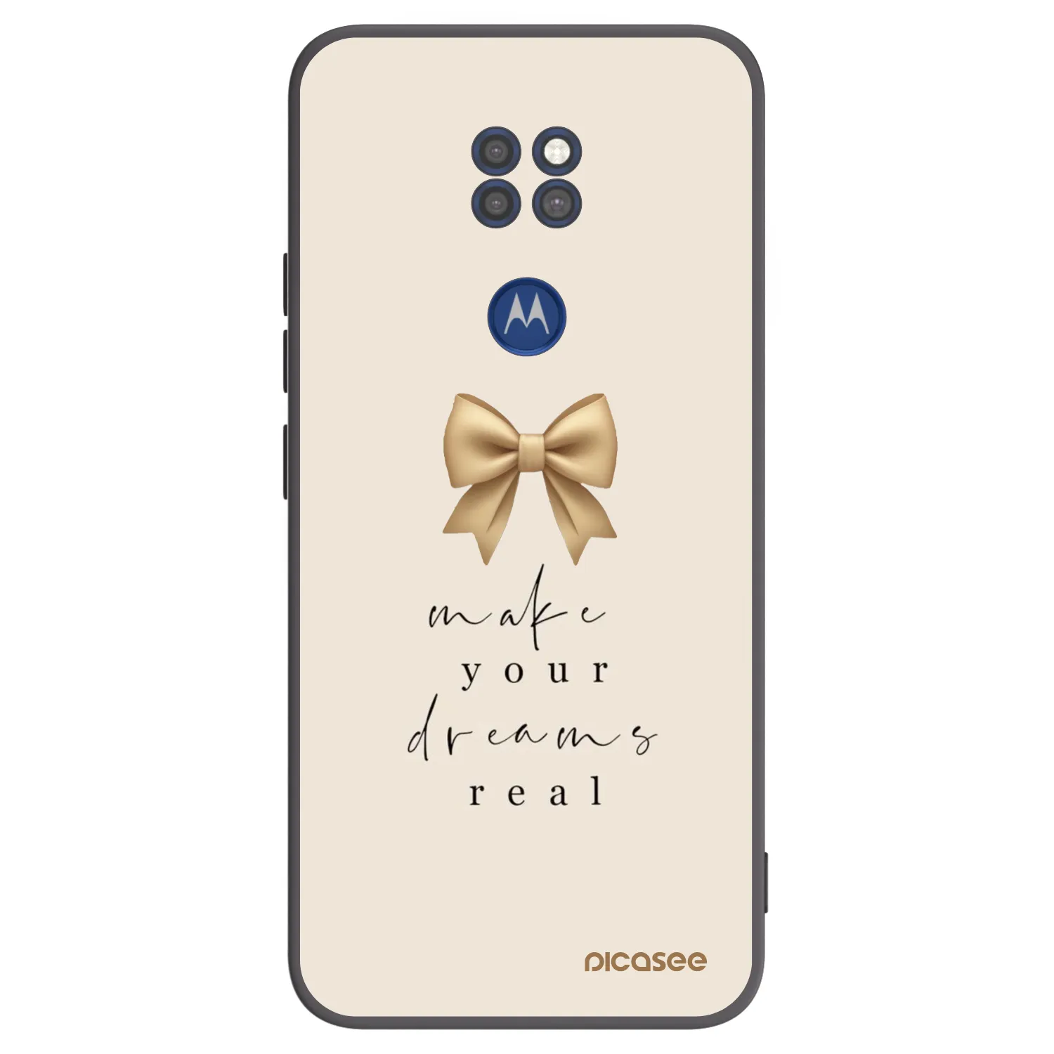 Picasee husă neagră din silicon pentru Motorola Moto G9 Play - Golden Dream