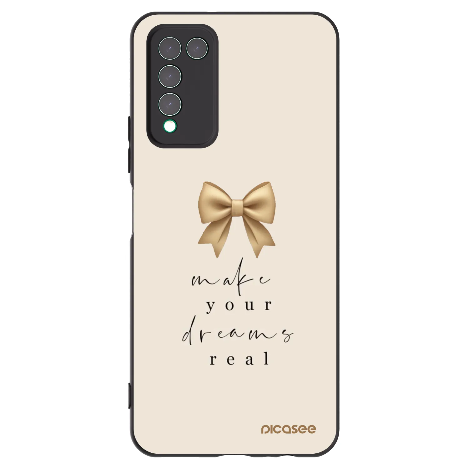 Picasee husă neagră din silicon pentru Honor 10X Lite - Golden Dream