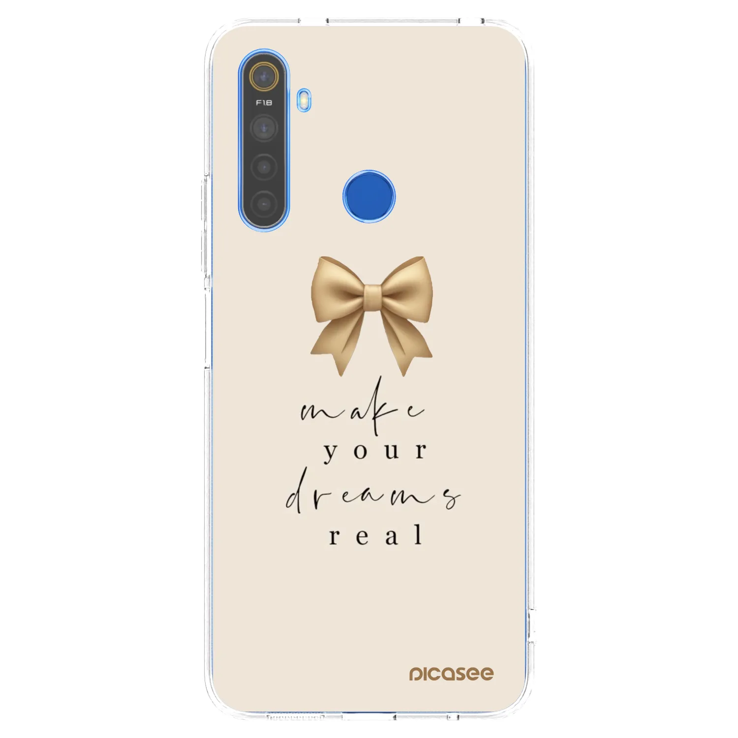 Picasee husă transparentă din silicon pentru Realme 5 - Golden Dream