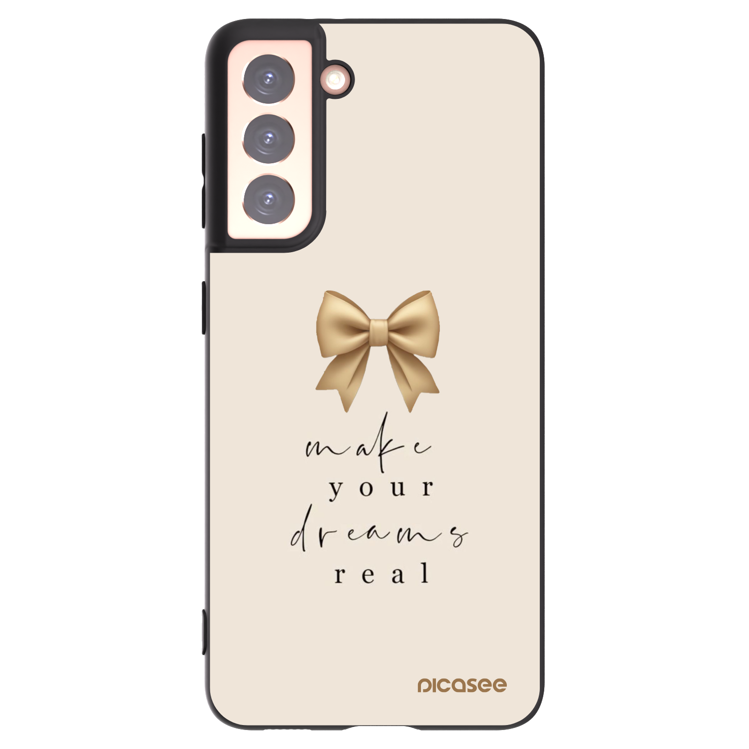 Picasee husă neagră din silicon pentru Samsung Galaxy S21 5G G991B - Golden Dream
