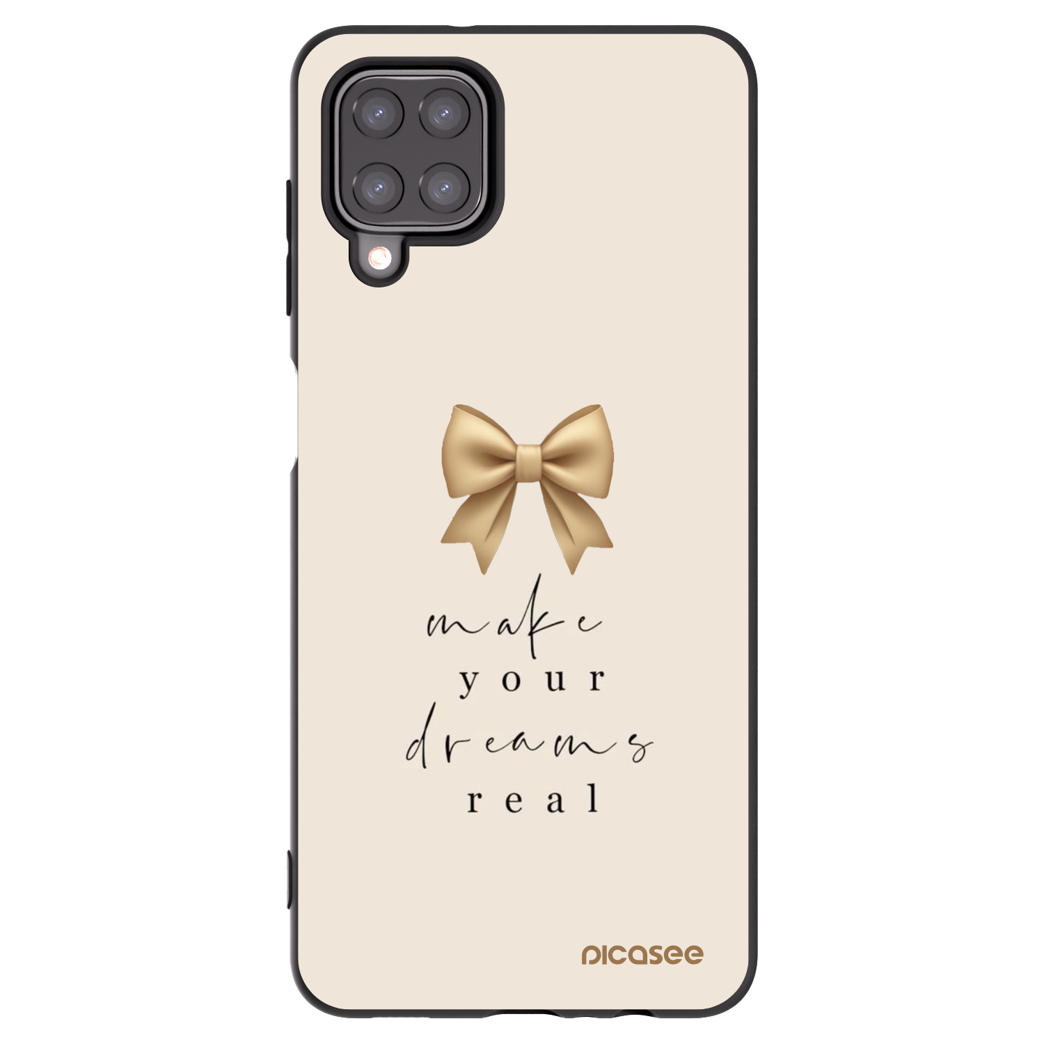 Picasee husă neagră din silicon pentru Samsung Galaxy A12 A125F - Golden Dream