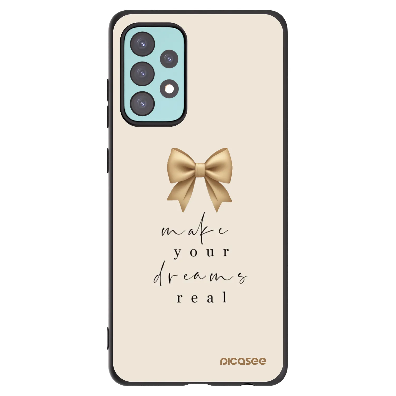 Picasee husă neagră din silicon pentru Samsung Galaxy A72 A725F - Golden Dream