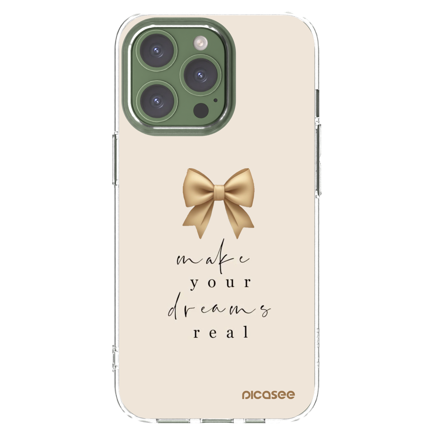 Picasee husă transparentă din silicon pentru Apple iPhone 13 Pro - Golden Dream