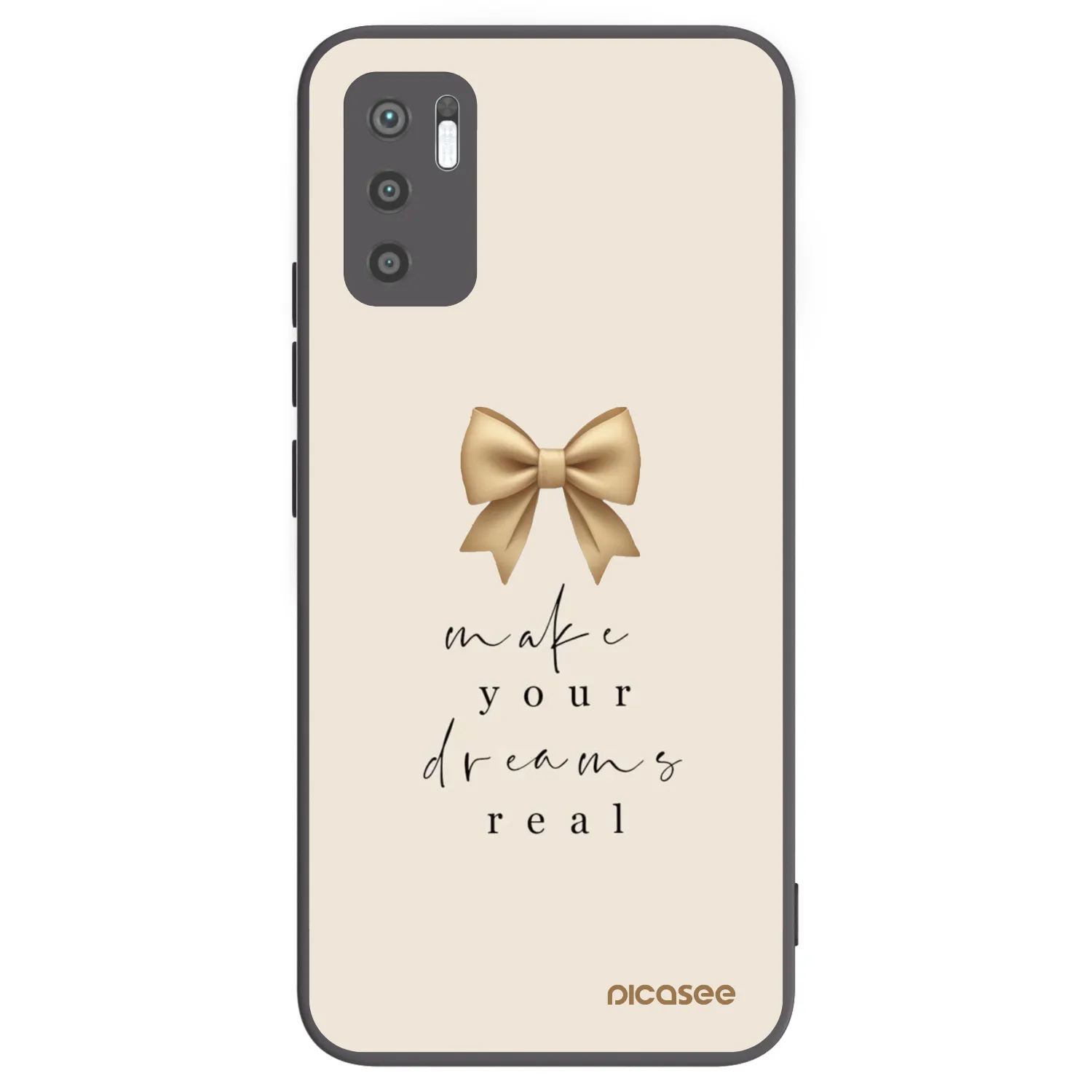 Picasee husă neagră din silicon pentru Xiaomi Redmi Note 10 5G - Golden Dream