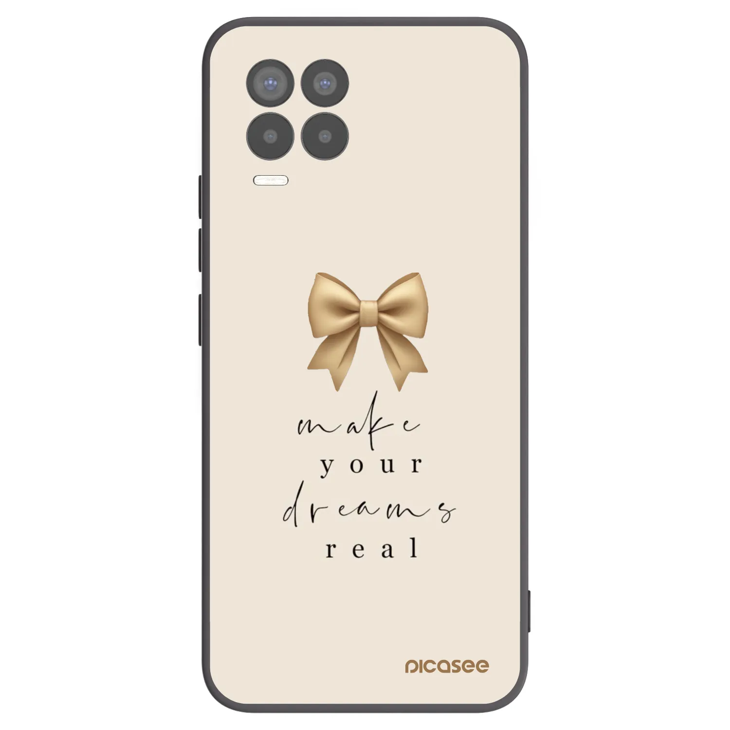 Picasee husă neagră din silicon pentru Realme 8 4G - Golden Dream