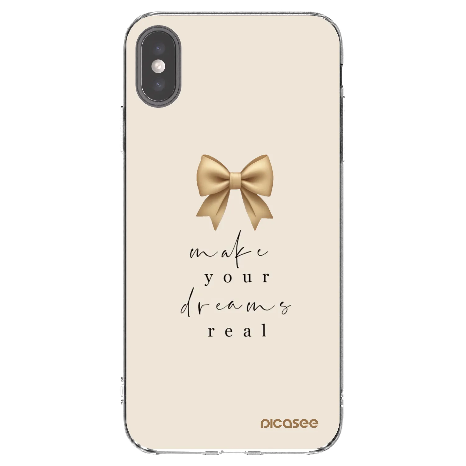 Picasee husă transparentă din silicon pentru Apple iPhone XS Max - Golden Dream
