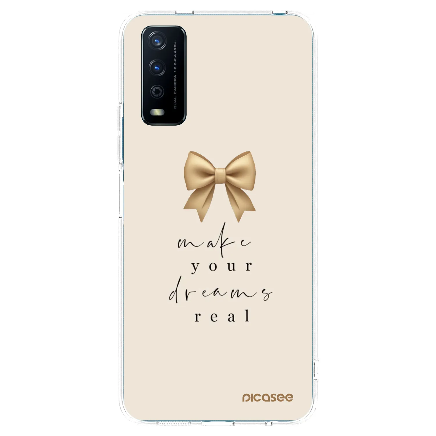 Picasee husă transparentă din silicon pentru Vivo Y11s - Golden Dream