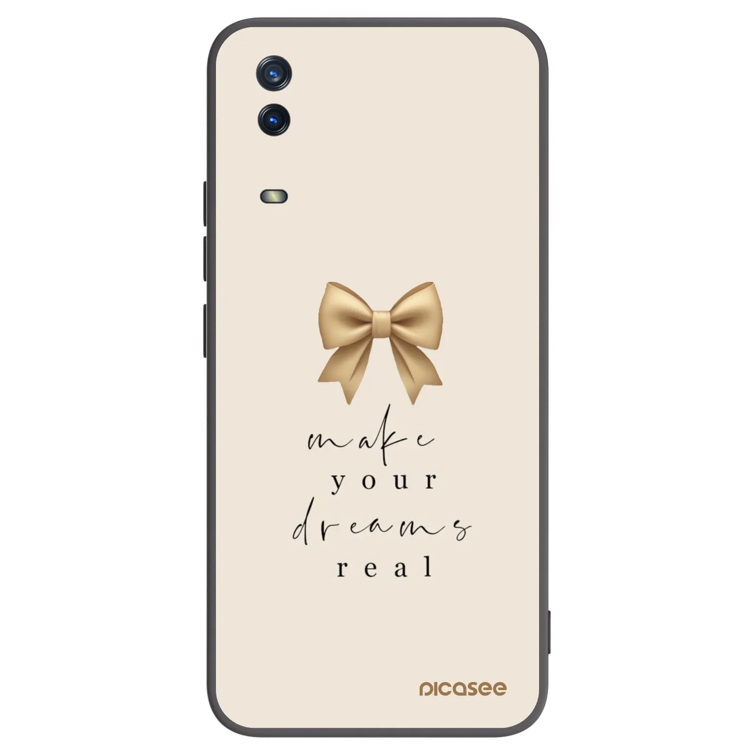 Picasee husă neagră din silicon pentru Vivo Y11s - Golden Dream