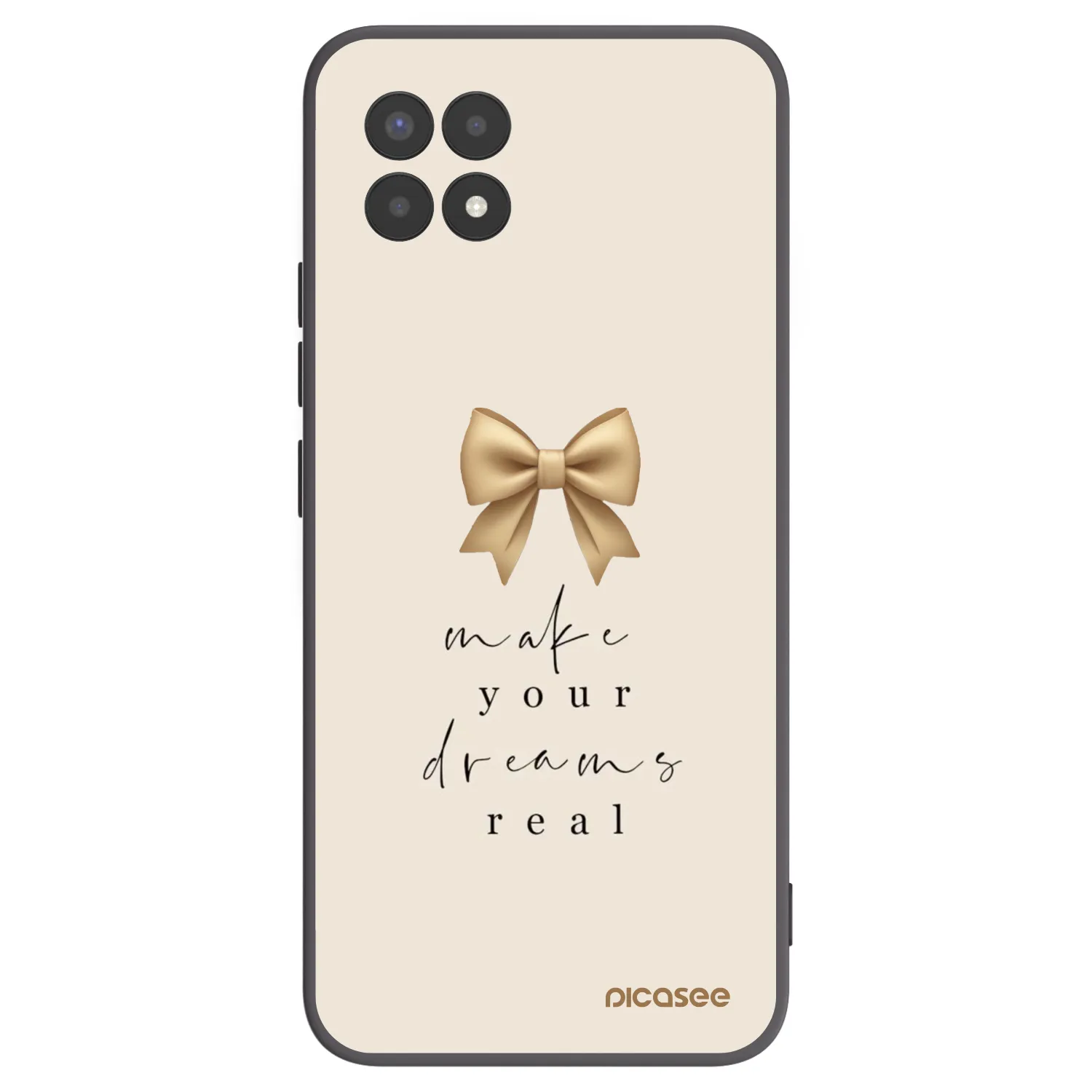 Picasee husă neagră din silicon pentru Realme 8i - Golden Dream
