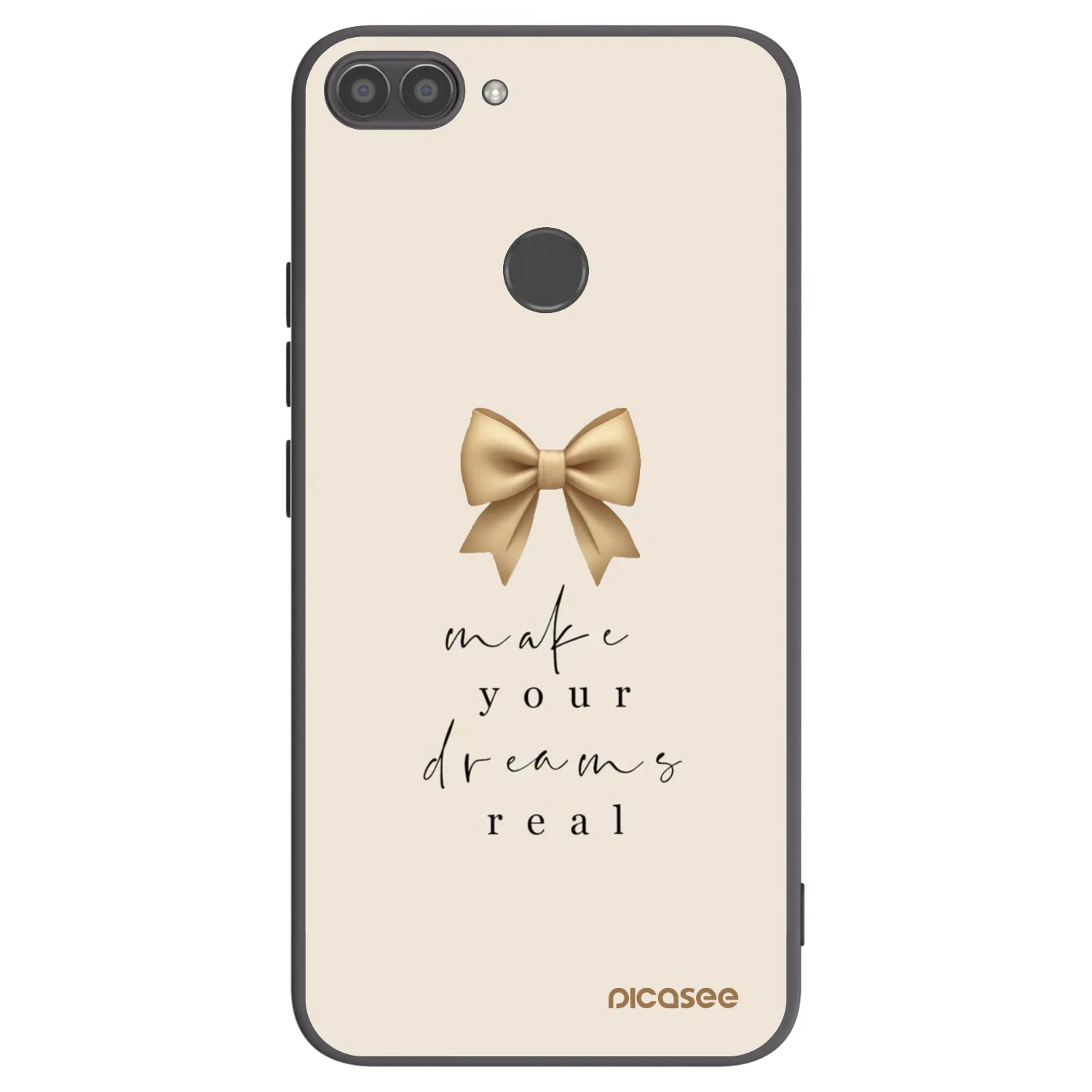 Picasee husă neagră din silicon pentru Huawei P Smart - Golden Dream