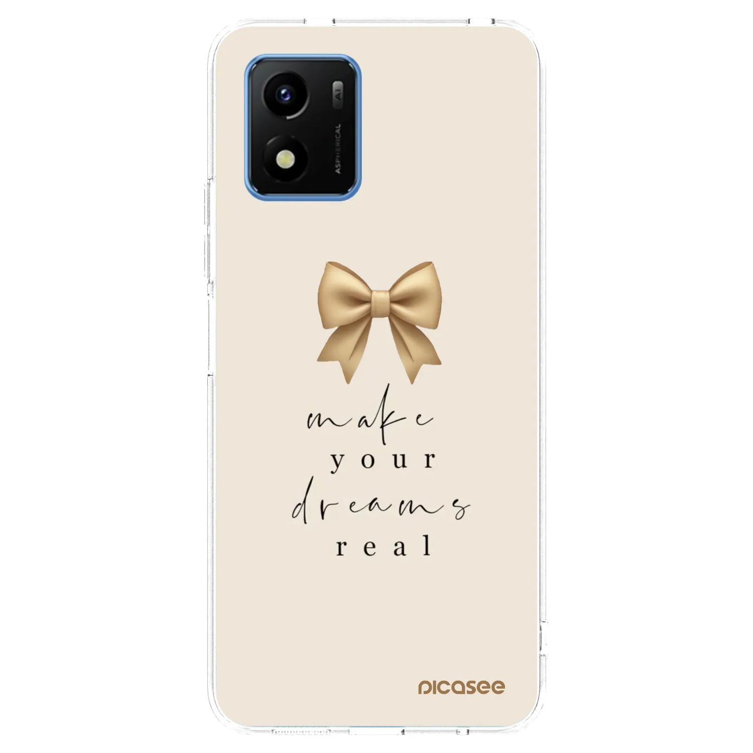 Picasee husă transparentă din silicon pentru Vivo Y01 - Golden Dream