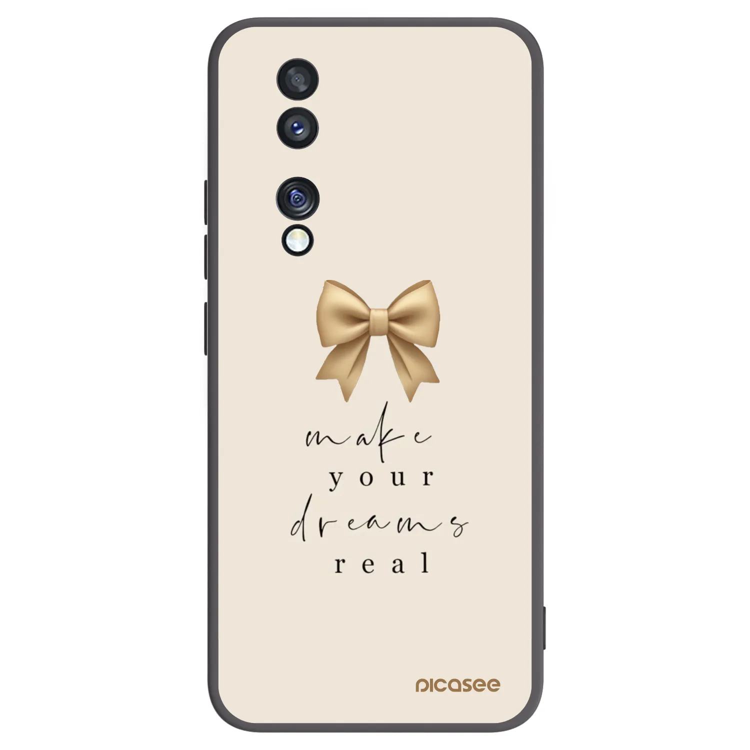 Picasee husă neagră din silicon pentru Honor 70 - Golden Dream