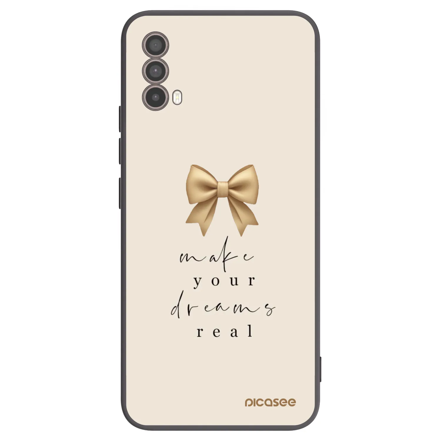 Picasee husă neagră din silicon pentru Motorola Moto E40 - Golden Dream