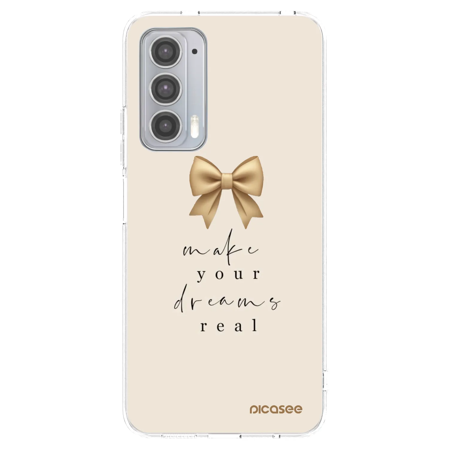 Picasee husă transparentă din silicon pentru Motorola Edge 20 - Golden Dream