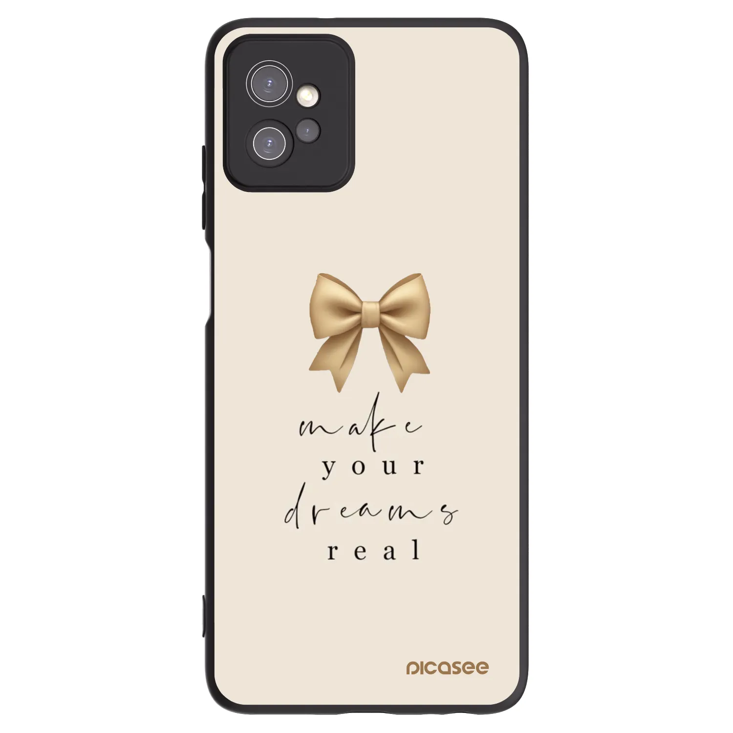 Picasee husă neagră din silicon pentru Motorola Moto G32 - Golden Dream