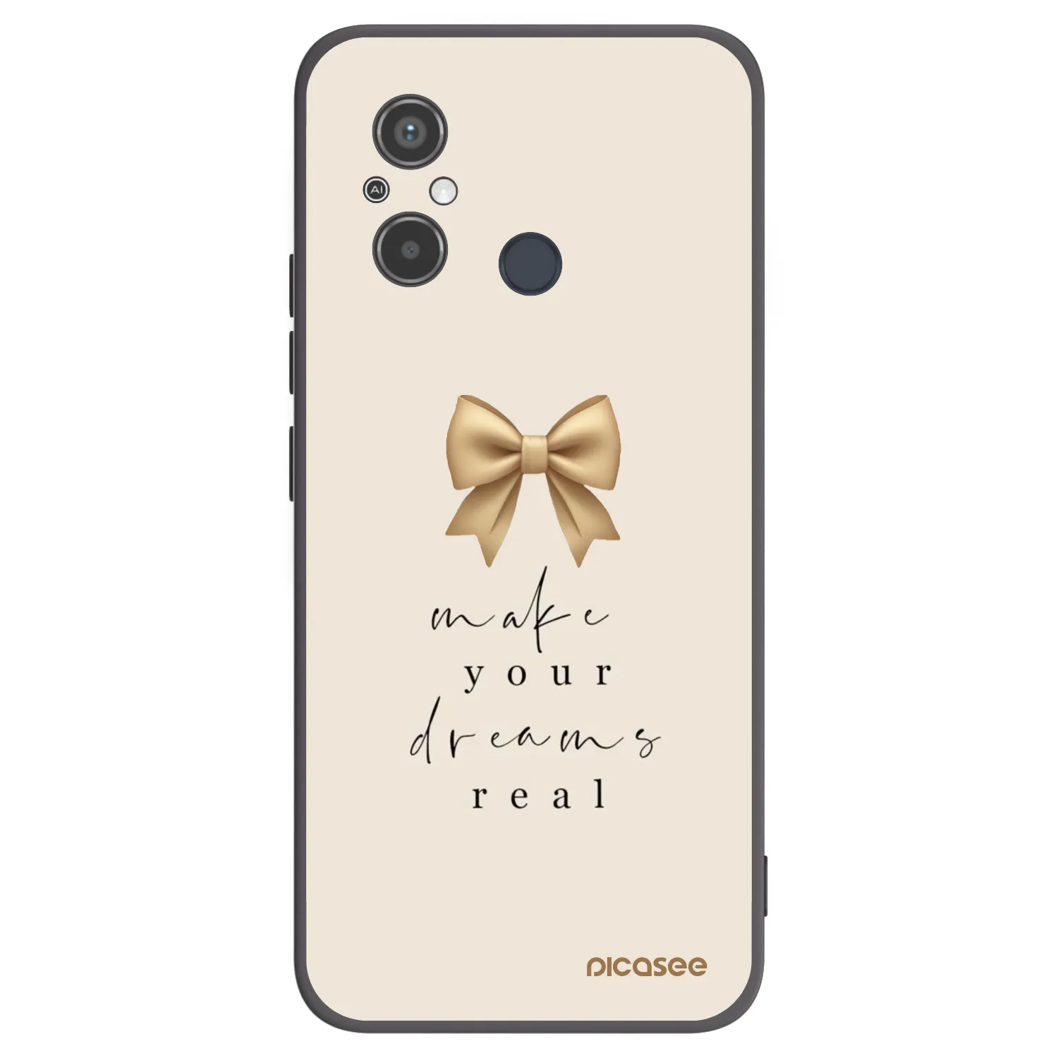 Picasee husă neagră din silicon pentru Xiaomi Redmi 12C - Golden Dream