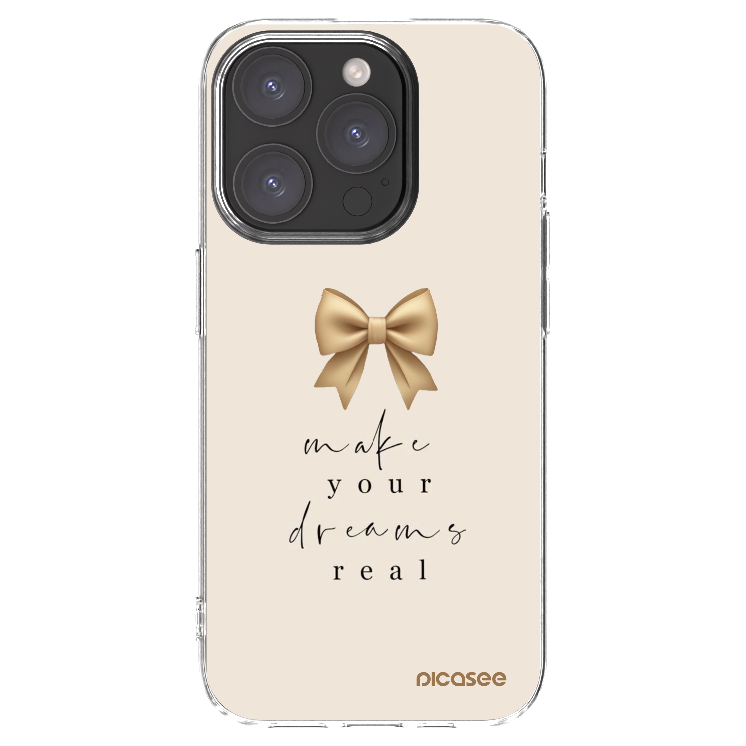 Picasee husă transparentă din silicon pentru Apple iPhone 15 Pro - Golden Dream