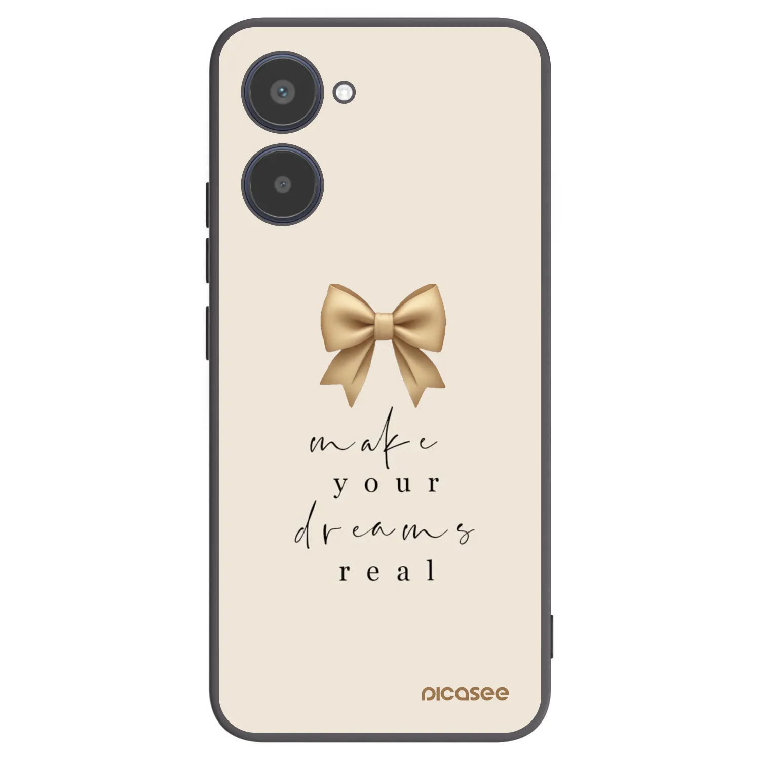Picasee husă neagră din silicon pentru Realme 10 4G - Golden Dream