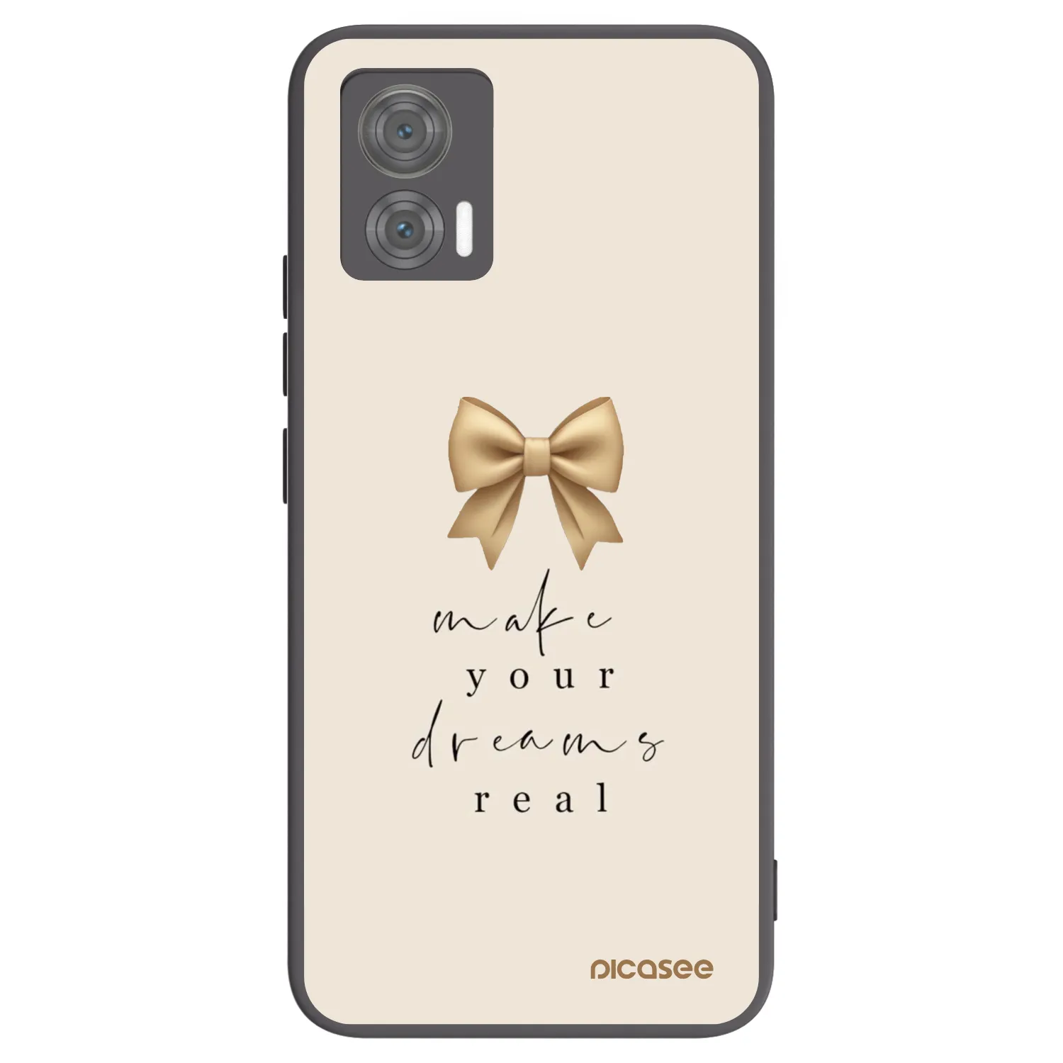 Picasee husă neagră din silicon pentru Motorola Edge 30 Neo - Golden Dream