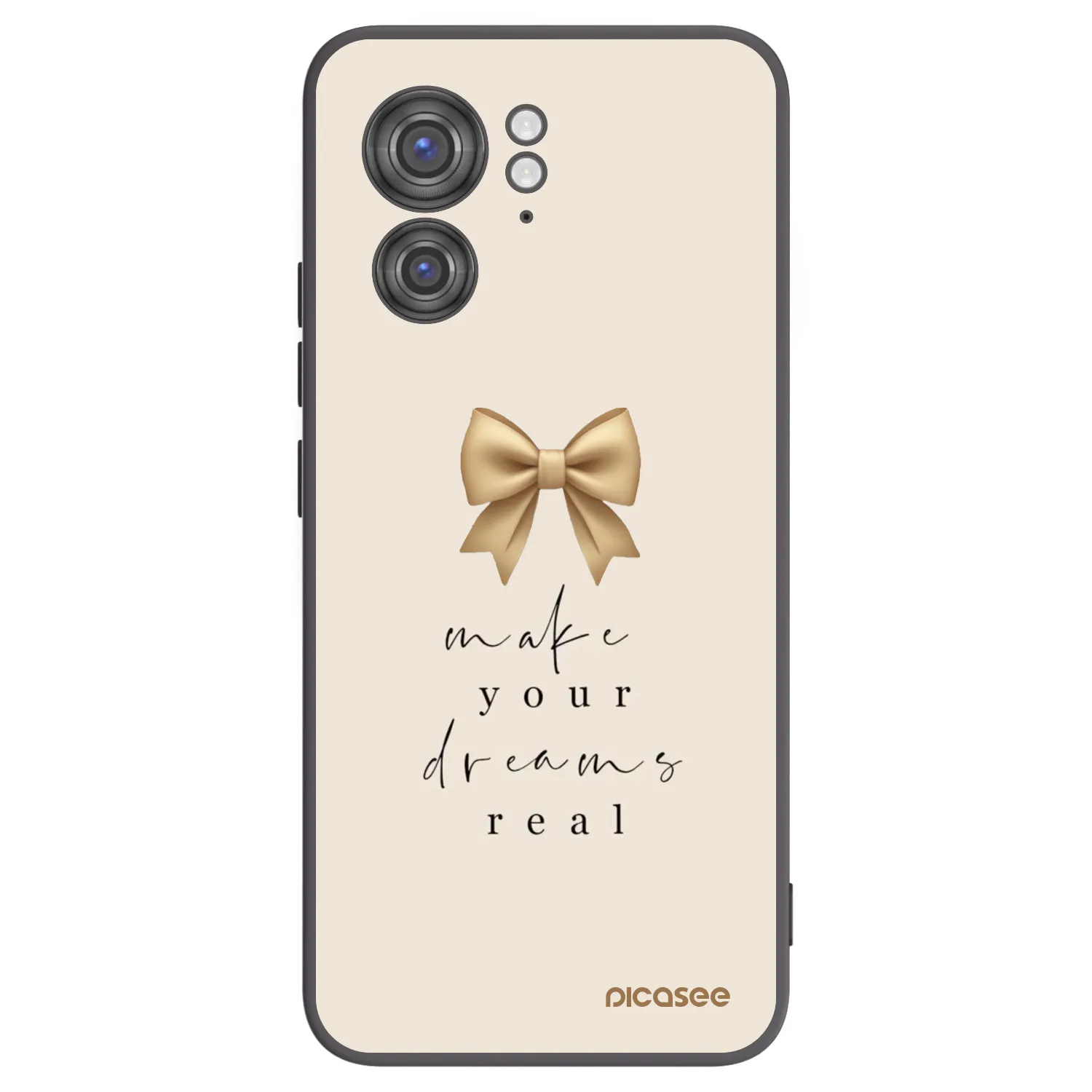 Picasee husă neagră din silicon pentru Motorola Edge 40 - Golden Dream