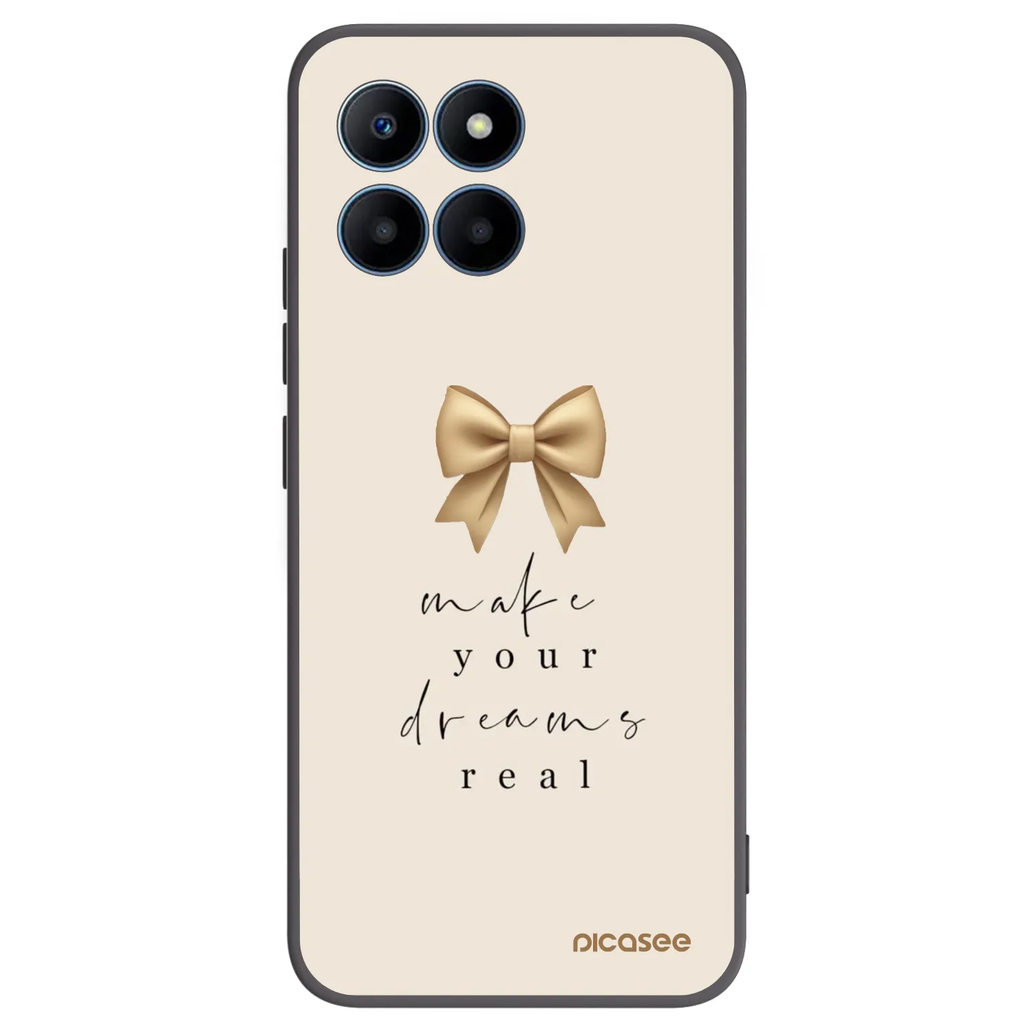 Picasee husă neagră din silicon pentru Honor 70 Lite - Golden Dream