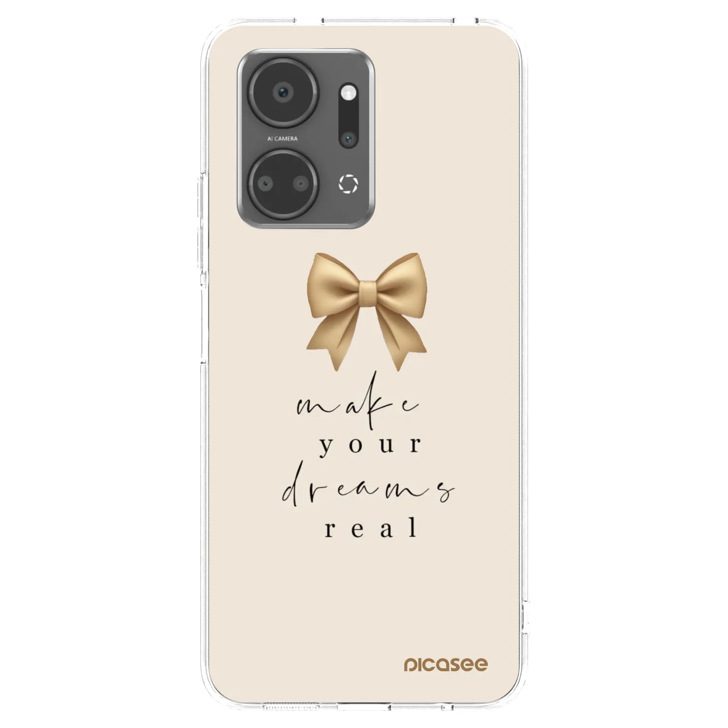 Picasee husă transparentă din silicon pentru Honor X7a - Golden Dream