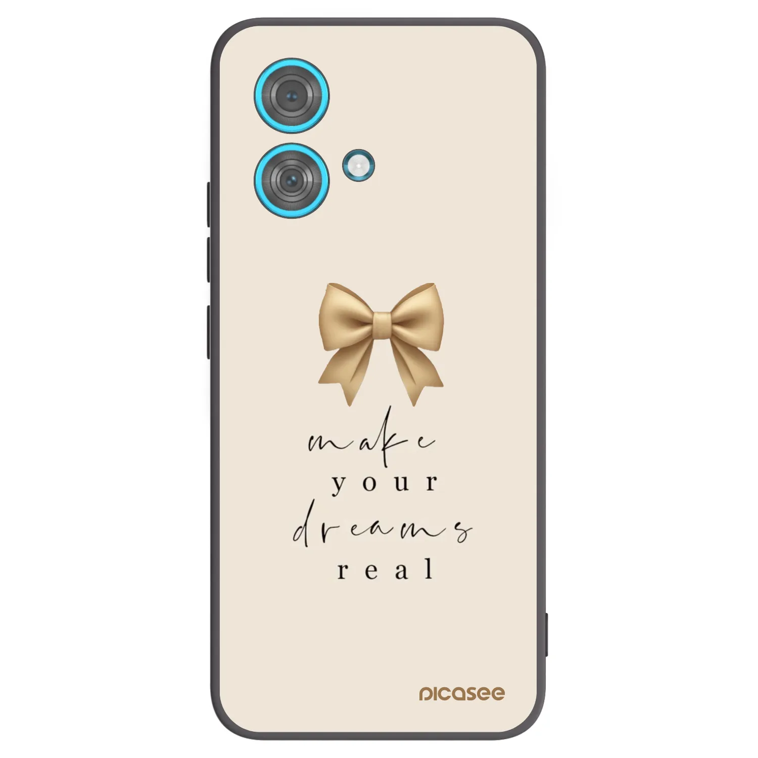 Picasee husă neagră din silicon pentru Motorola Edge 40 Neo - Golden Dream