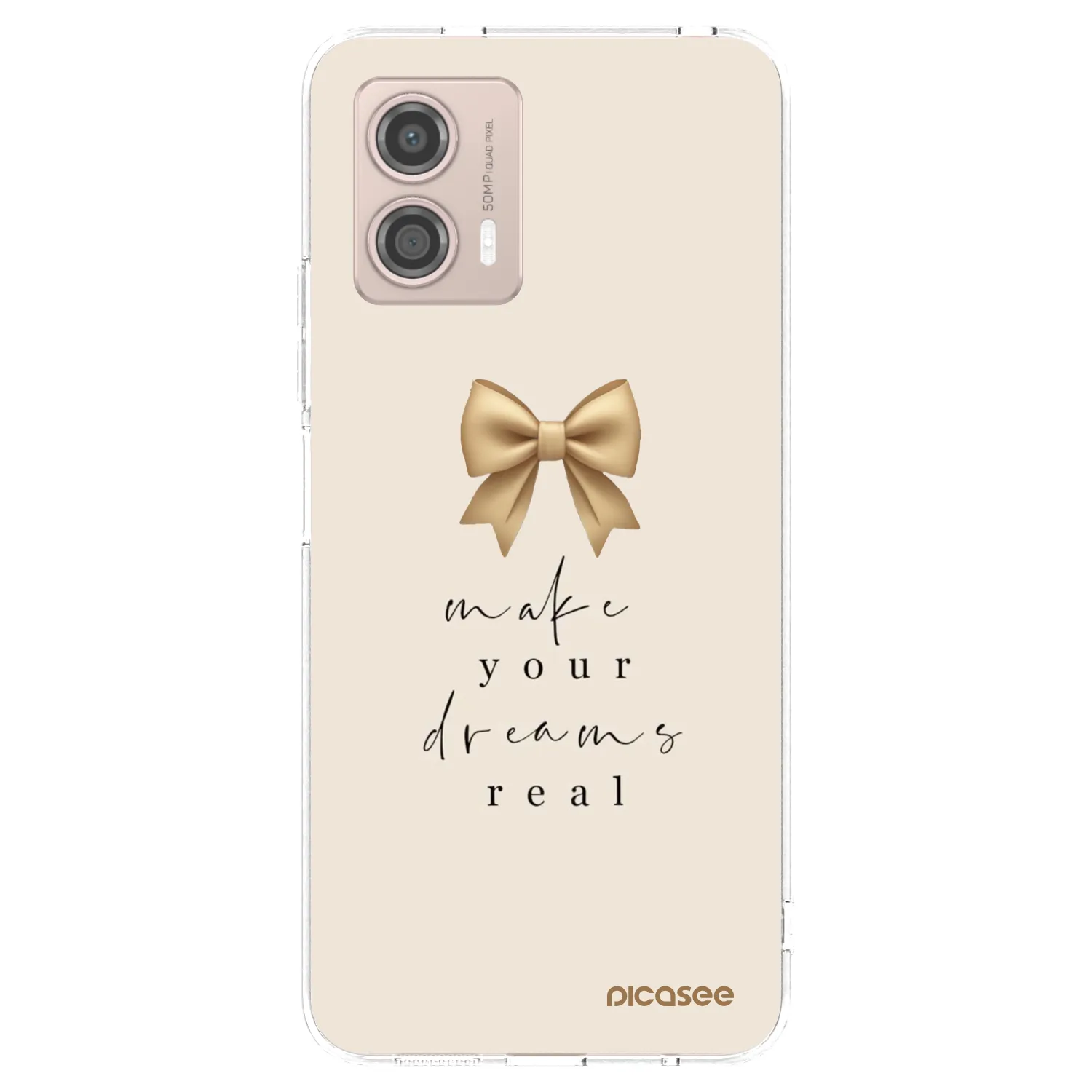 Picasee husă transparentă din silicon pentru Motorola Moto G53 5G - Golden Dream