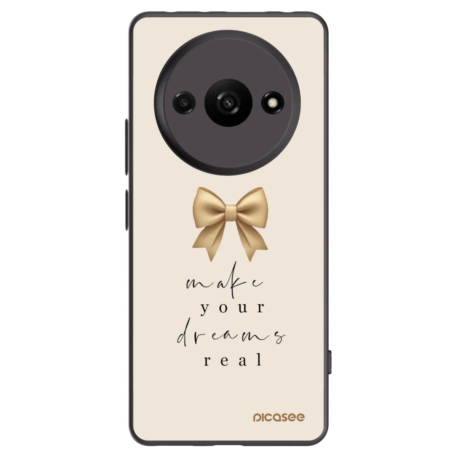 Picasee husă neagră din silicon pentru Xiaomi Redmi A3 - Golden Dream