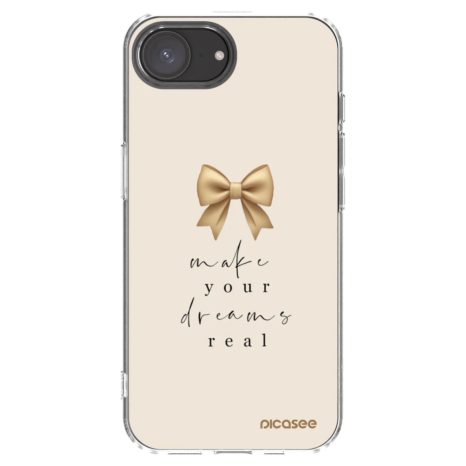 Picasee husă transparentă din silicon pentru Apple iPhone 16e - Golden Dream