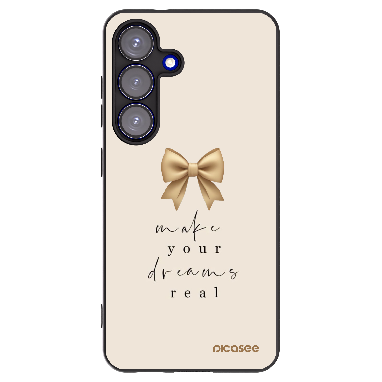 Picasee husă neagră din silicon pentru Samsung Galaxy S25 5G - Golden Dream