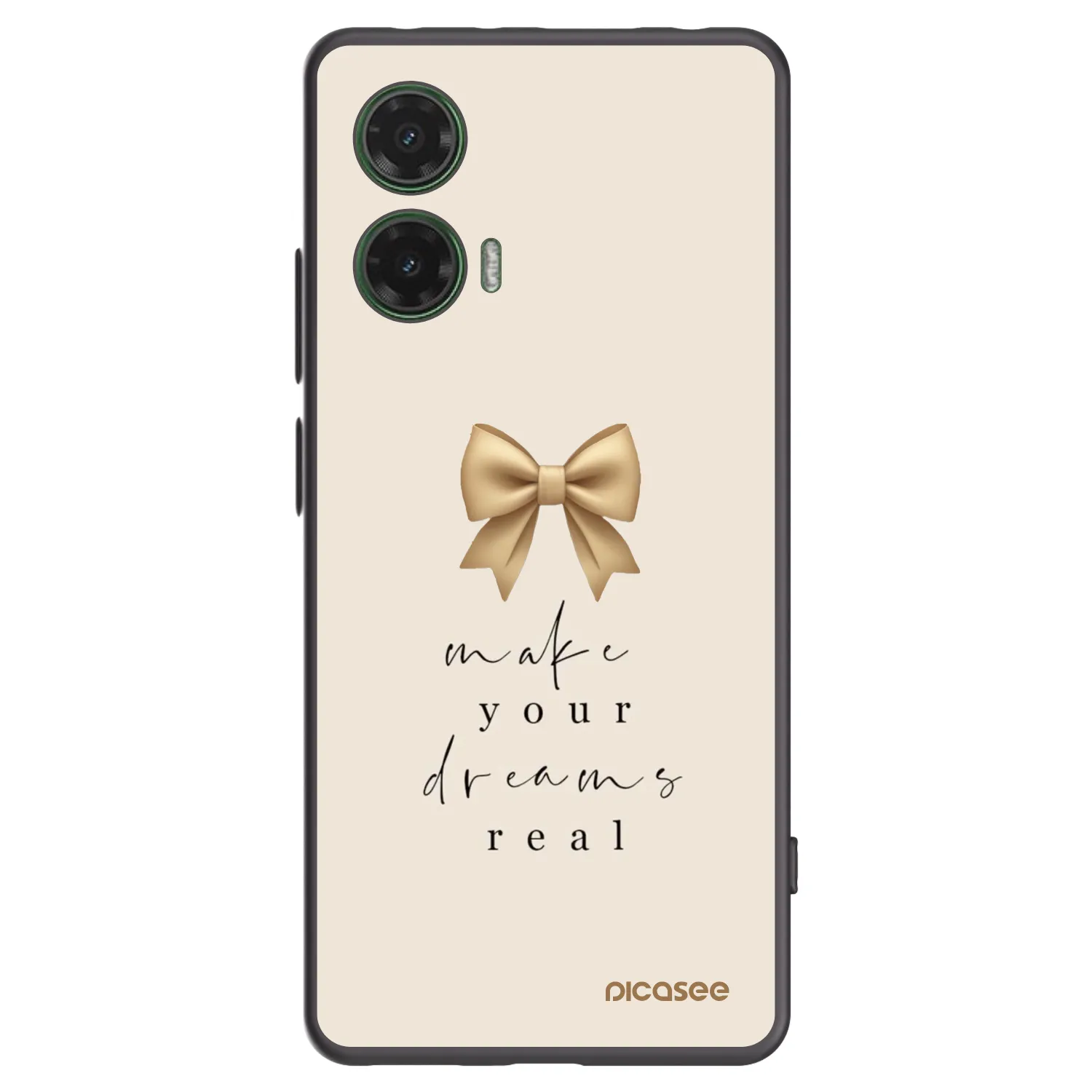 Picasee husă neagră din silicon pentru Motorola Moto G35 5G - Golden Dream
