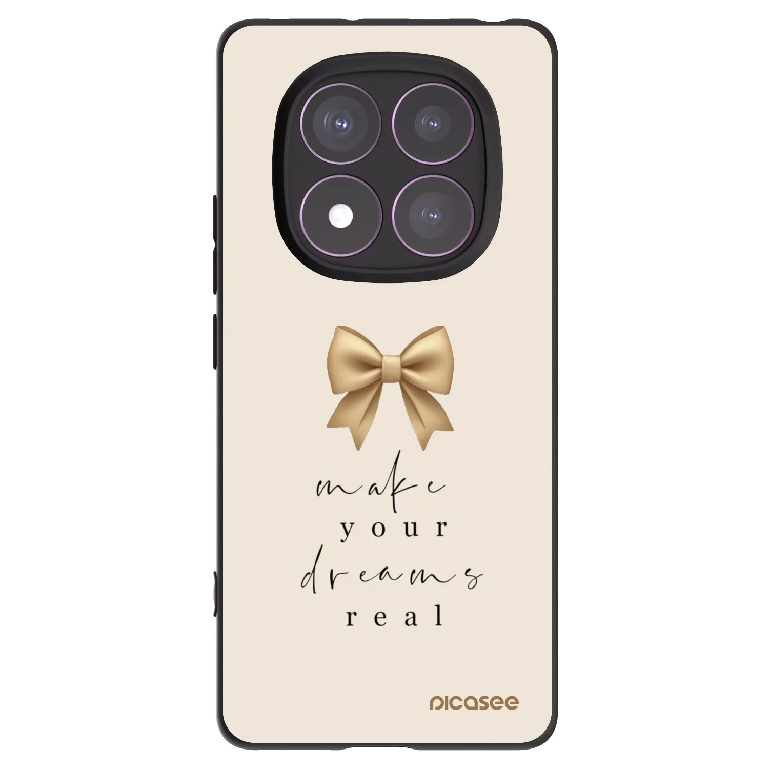Picasee husă neagră din silicon pentru Xiaomi Redmi Note 14 Pro 4G - Golden Dream