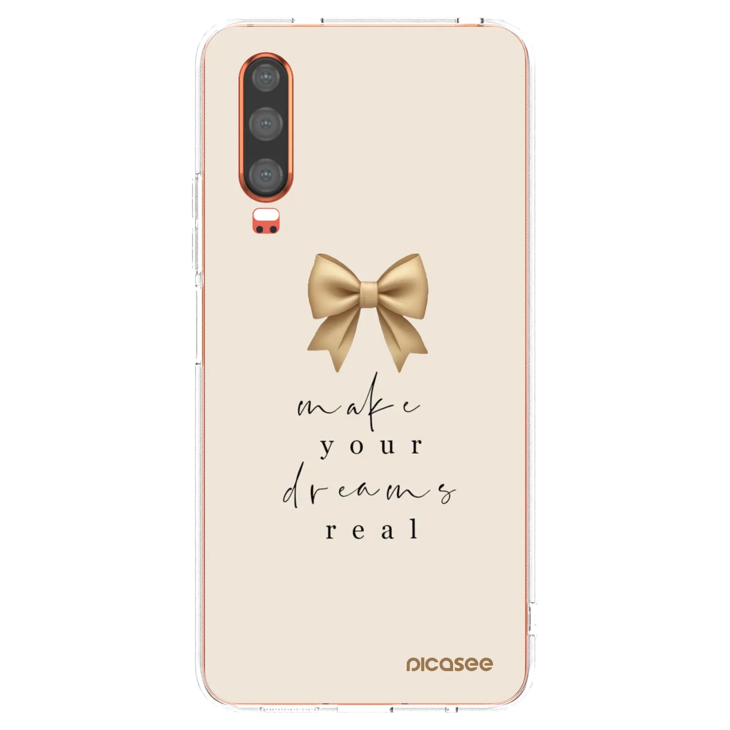 Picasee husă transparentă din silicon pentru Huawei P30 - Golden Dream