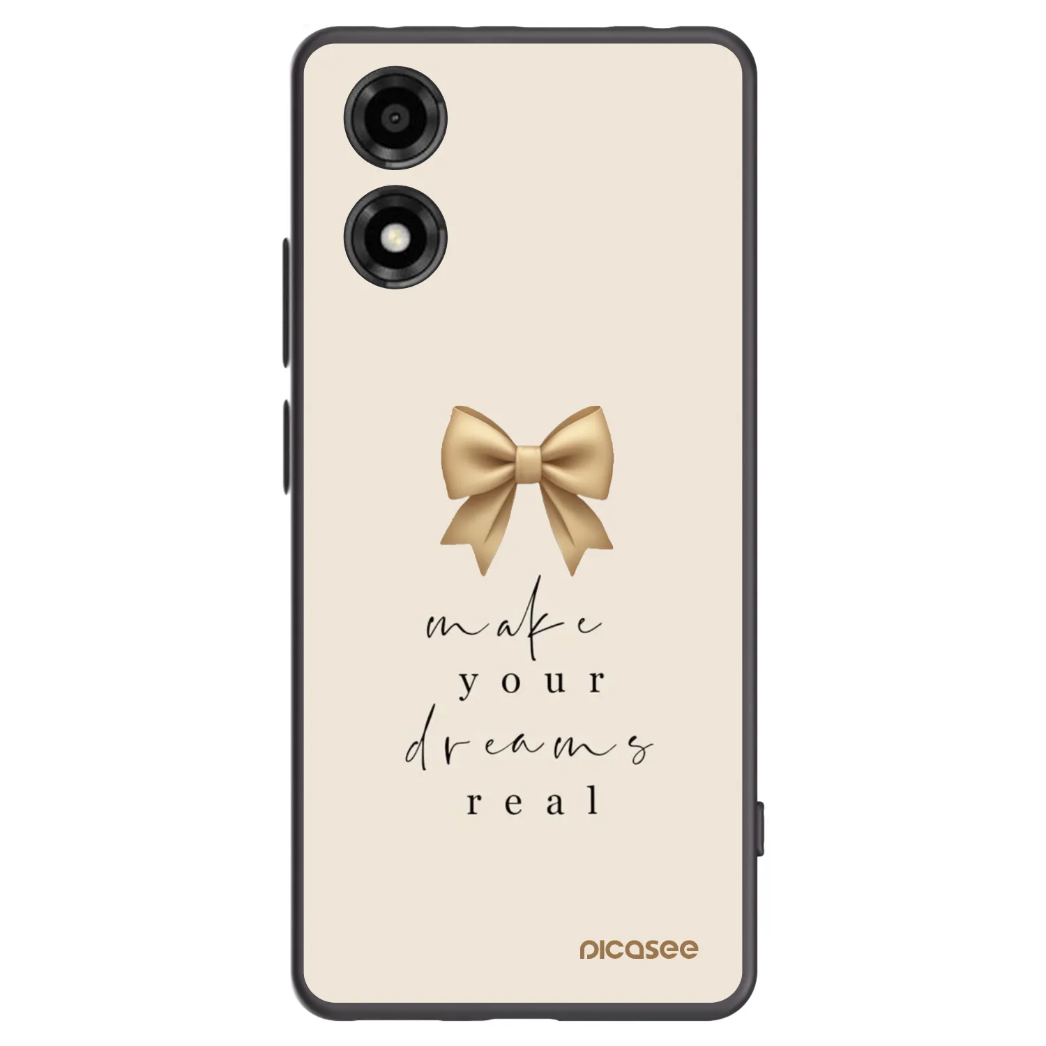 Picasee husă neagră din silicon pentru Motorola Moto E14 - Golden Dream