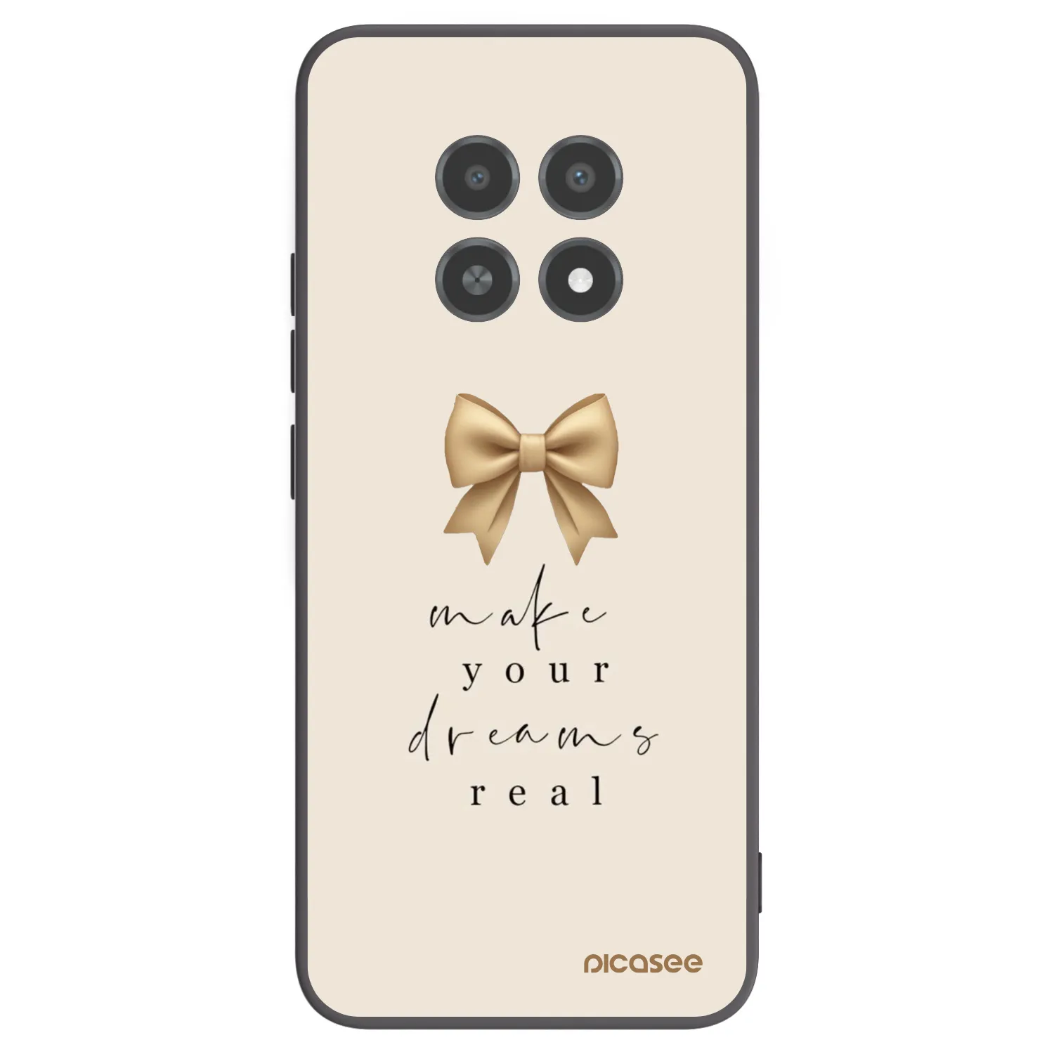 Picasee husă neagră din silicon pentru Realme 12X - Golden Dream
