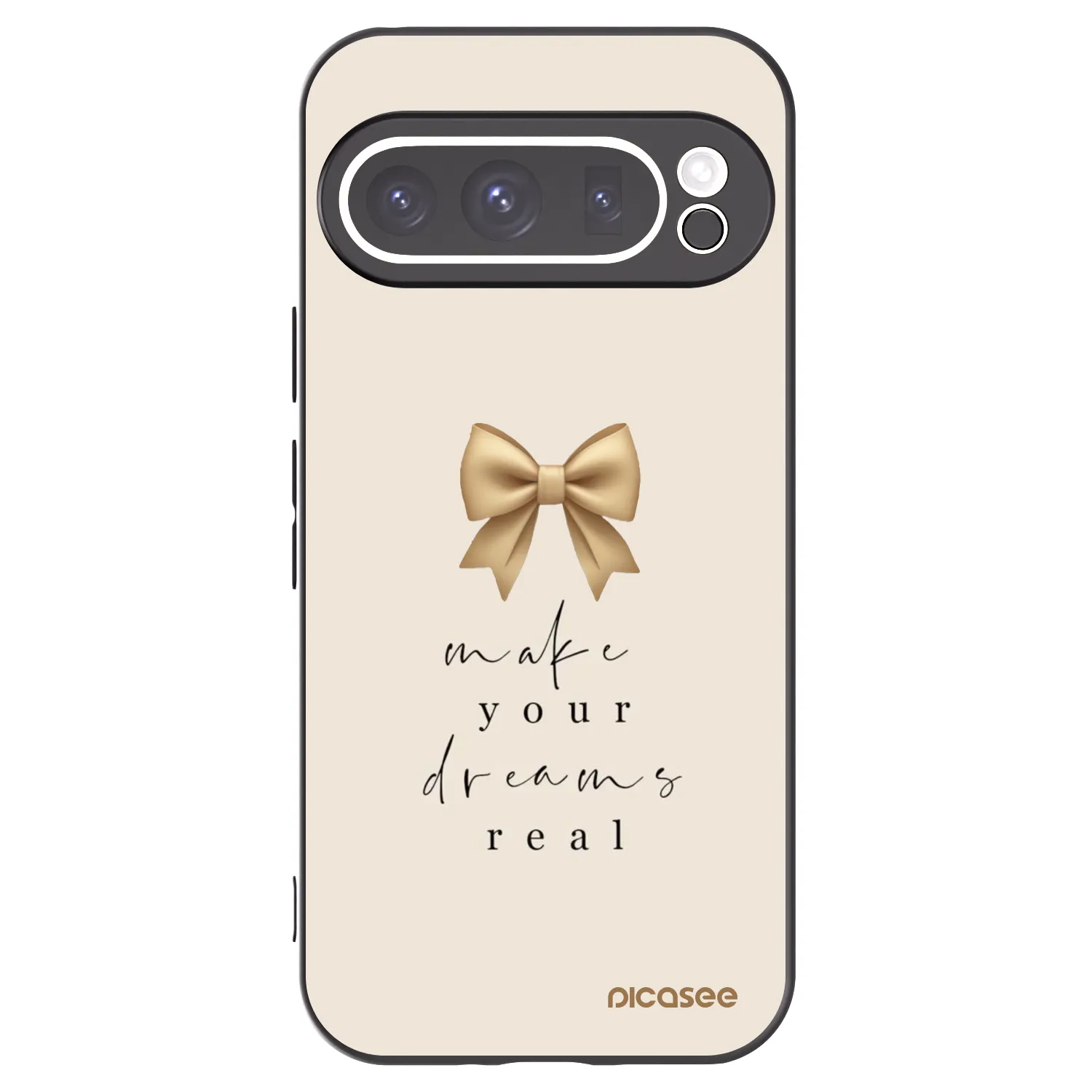 Picasee husă neagră din silicon pentru Google Pixel 9 Pro XL - Golden Dream
