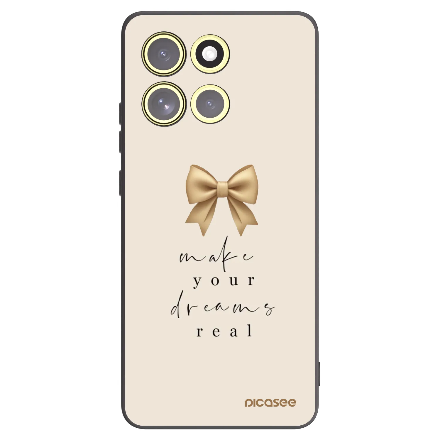 Picasee husă neagră din silicon pentru Motorola Moto G86 5G - Golden Dream