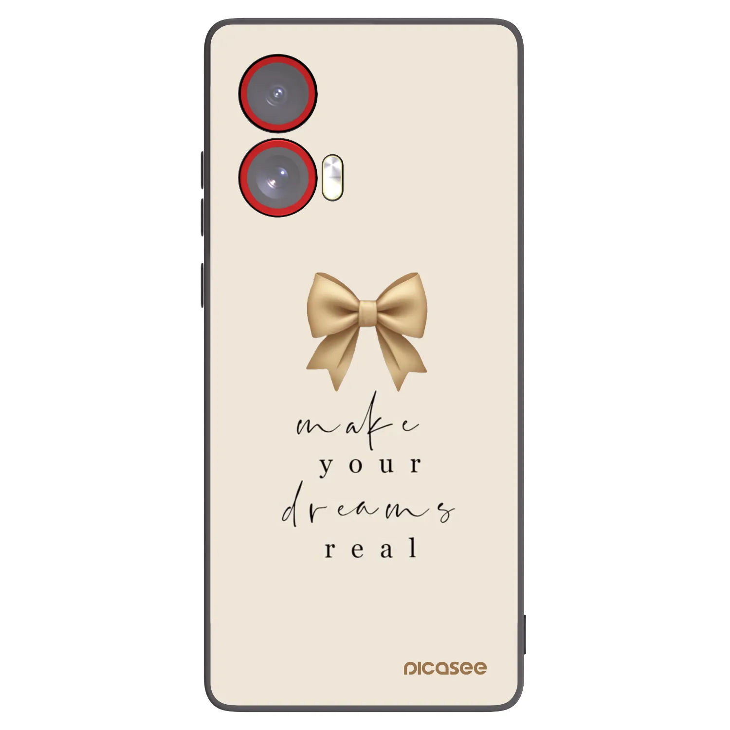 Picasee husă neagră din silicon pentru Motorola Edge 50 Fusion - Golden Dream